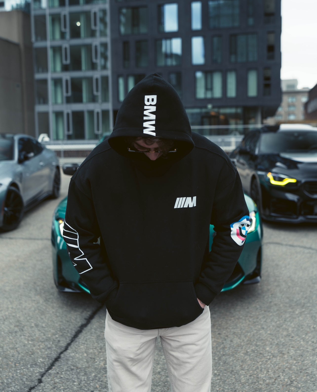 Oversized Black M Performance Hoodie