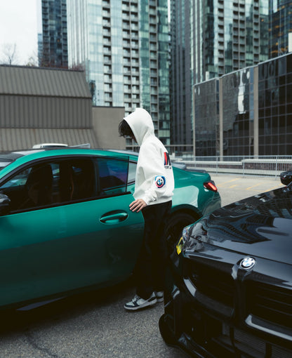 Oversized White M Performance Hoodie